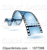 Blue Wavy Film Strip