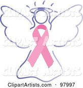 Breast Cancer Awareness Ribbon Angel