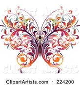 Colorful Flourish Butterfly
