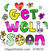 Colorful Get Well Soon Words