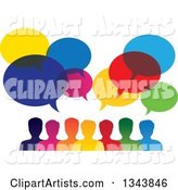 Colorful Group of People with Speech Balloons 8