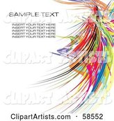 Colorful Watercolor Stroke Background with Sample Text - Version 13