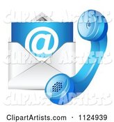 Contact Icon of a Telephone and Email Envelope