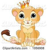 Cute Baby Boy Lion Wearing a Crown