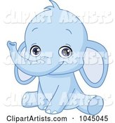 Cute Bue Baby Elephant