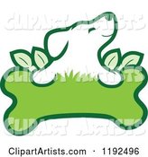 Cute Puppy over an Organic Leafy Green Doggy Bone