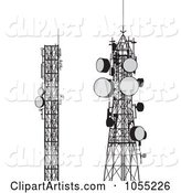 Digital Collage of Communication Towers
