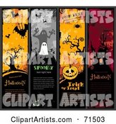 Digital Collage of Vertical Halloween Website Headers