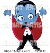 Dracula Boy Holding up His Arms