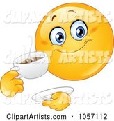 Emoticon Drinking Coffee