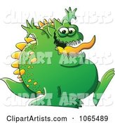 Fat Green Monster Walking