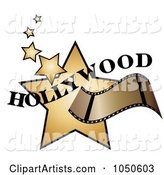 Film Strip over Golden Hollywood Stars