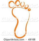 Footprint Outlined in Orange