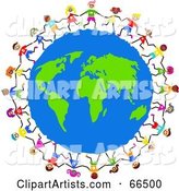 Global Kids Circling Earth