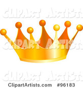 Golden King Crown with Balls on the Tips
