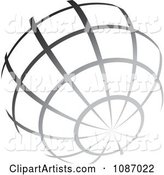 Gradient Gray Wire Globe