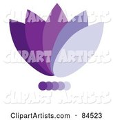 Gradient Purple Floral Logo Design