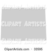 Gray State Silhouette of Colorado, United States, on a White Background