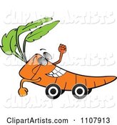 Happy Carrot on Wheels