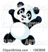 Happy Panda Jumping