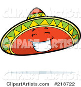 Happy Sombrero Hat Character Smiling