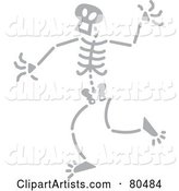 Happy Walking Gray Skeleton