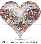 Heart Made of National Flags