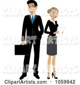 Hispanic Business Man and Woman