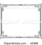 Horizontal Black and White Frame Border