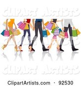 Legs of Shopping Adults