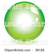 Lime Green Reflective Crystal Ball, Marble or Orb