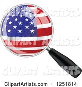 Magnifing Glass with an American Flag