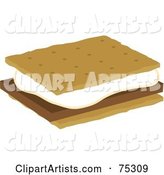 Marshmallow and Chocolate on Graham Crackers, Smores