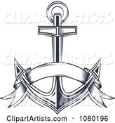 Navy Blue Banner and Anchor