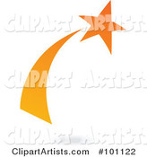 Orange Shooting Star Logo Icon