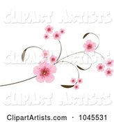 Pink Cherry Blossoms on an Elegant Branch