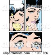 Pop Art Women Crying and Talking on the Phone