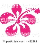 Pretty Pink Hibiscus Flower Logo