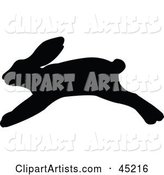 Profiled Black Hare Silhouette