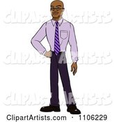 Proud Professional Black Business Man Posing