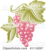 Purple Grapes and Leaves Wine Icon 1
