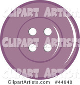 Purple Sewing Button with Holes