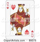 Queen of Hearts Playing Card Design