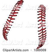 Red Baseball Lace Stitches
