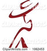 Red Woman and Hat Logo 1