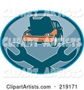 Retro Auto Repair Logo with Wrenches