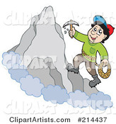 Rock Climber on a Mountain