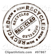 Round Distressed Recycled Ink Stamp