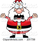 Royalty-Free (RF) Clipart Illustration of Santa Freaking out