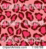 Seamless Pink Leopard Print Background Pattern 2